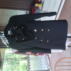 Black Skirted Long Coat